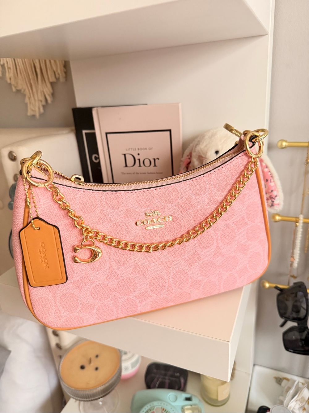 Coach Teri Pink Shoulder Bag Y2K Missing Zipper Pull, Easy Fix